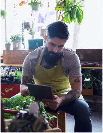 Small Business Florist on iPad